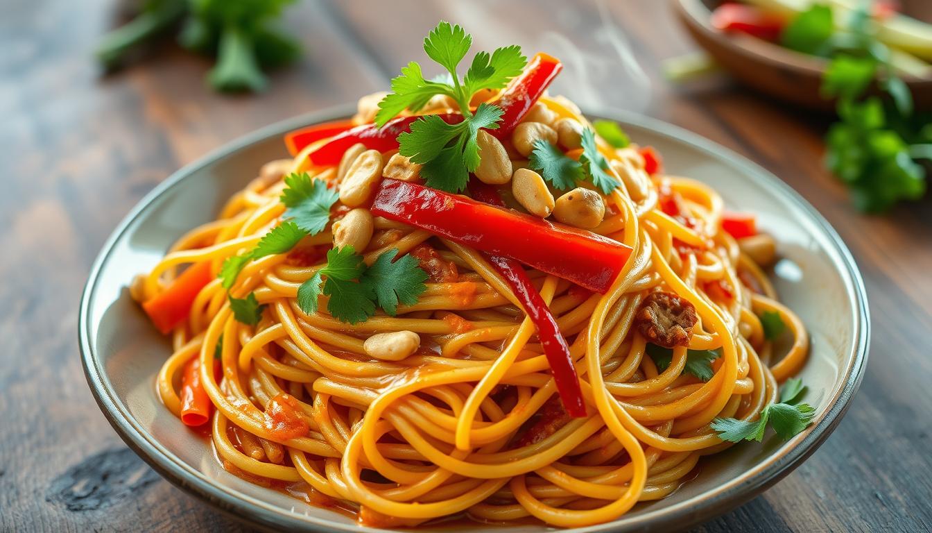 peanut butter gochuchang noodles