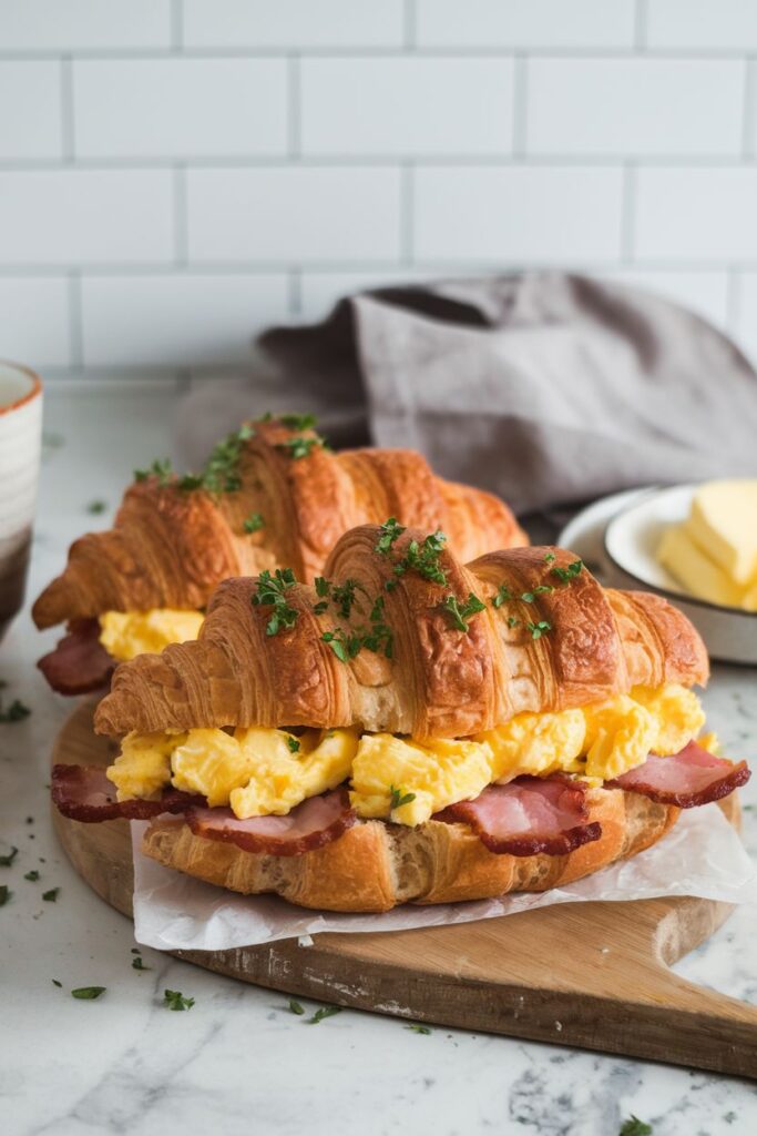 croissant breakfast sandwich