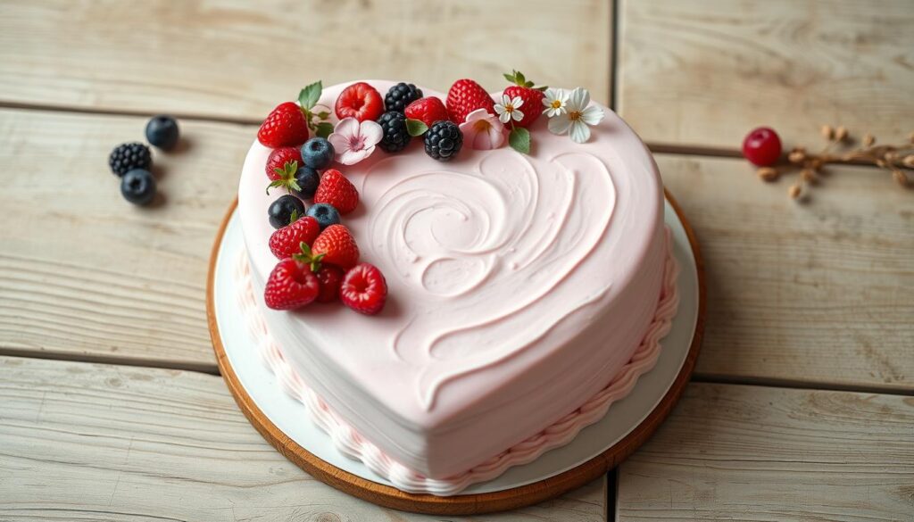 heart shaped cake