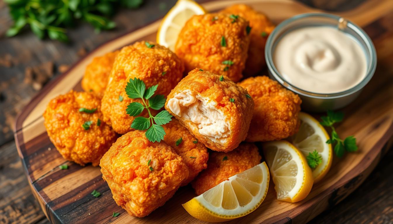 fried salmon bites